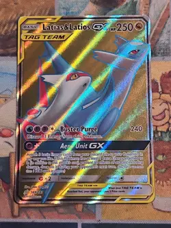 Latias & Latios GX Tag Team Full Art 169/181 RARE Pokemon Card LP - Image 1