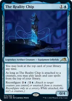 MTG English The Reality Chip NM Normal Kamigawa: Neon Dynasty - Image 1