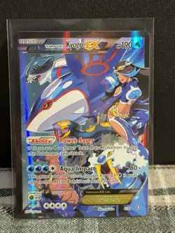 TEAM AQUA'S KYOGRE EX 2015 POKEMON XY DOUBLE CRISIS RARE HOLO 6/34 NM/M - Image 1