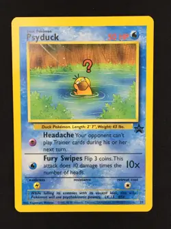 1999 Pokemon  Black Star Promo Card #20 Psyduck Excellent Unplayed - Image 2