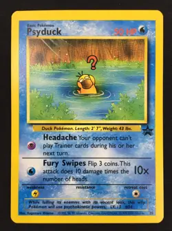 1999 Pokemon  Black Star Promo Card #20 Psyduck Excellent Unplayed - Image 3