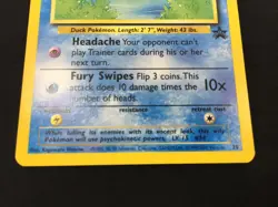 1999 Pokemon  Black Star Promo Card #20 Psyduck Excellent Unplayed - Image 5