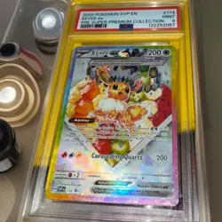 PokÃ©mon Eevee TCG Prismatic Evolutions Black Star Promo Card 174 PSA 9 Mint - Image 1