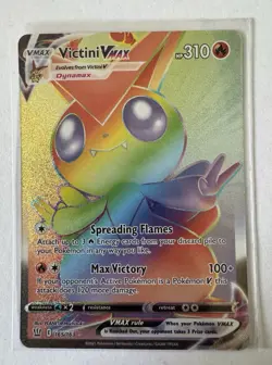 Victini VMAX 165/163 Pokemon Battle Styles Rainbow Holo Card Rare - Image 1