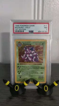 1999 First Edition Shadowless Base Set Nidoking Holo Pokemon Card #11/102 PSA 7 - Image 1