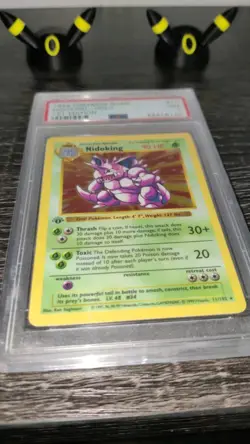 1999 First Edition Shadowless Base Set Nidoking Holo Pokemon Card #11/102 PSA 7 - Image 4