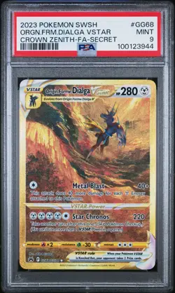 PSA 9 Origin Forme Dialga VSTAR GG68/GG70 Pokemon Crown Zenith Galarian Gallery - Image 1