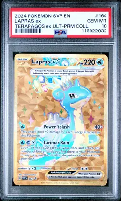 2024 Pokemon Svp En-Sv Black Star Promo #164 Lapras Ex Terapagos Ex PSA 10 - Image 1