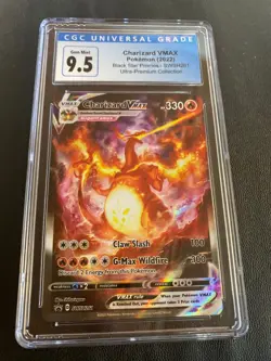 CGC 9.5 MINT+ Charizard VMAX SWSH261 FULL ART HOLO PROMO Pokemon Card - Image 1