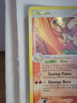 BLAZIKEN 1/106 ðŸ”¥ EX Emerald | Stamped Reverse HOLO English POKEMON Card - Image 2