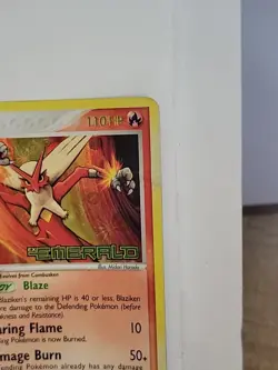 BLAZIKEN 1/106 ðŸ”¥ EX Emerald | Stamped Reverse HOLO English POKEMON Card - Image 3