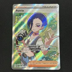 NM PokÃ©mon Perrin TCG Full Art Holo Ultra Rare Card 209/167 Twilight Masquerade - Image 1