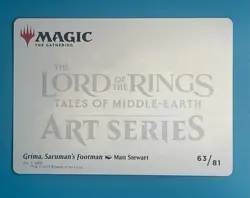 Mtg Lord Of The Rings Grima, Saruman's Footman Art Card Art Series - Image 2