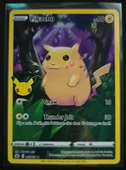 Pikachu 5/25, NM Full Art Holo, Pokemon Celebrations 25th Anniversary TCG Card - Image 1
