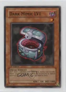 Dark Mimic LV1 1st Ed. YuGiOh Soul of the Duelist #SOD-EN009 2004 00lk - Image 1