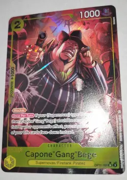 Capone Gang Bege OP11-101 SR Alt Art One Piece Card Game English - Image 2