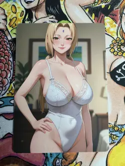 (NSFW) Tsunade Naruto Goddess Story Waifu Anime Custom Card - Image 3