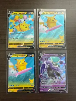 2021 Pokemon Celebrations - Lot of 20 Holo Cards w/ 3 Pikachu V - Image 7