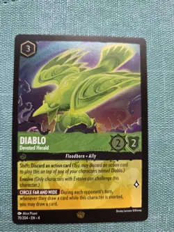 Disney Lorcana Ursula's Return Diablo Devoted Herald Legendary Cold Foil Card - Image 3