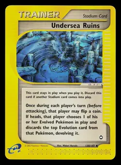 Pokemon Card - Undersea Ruins Aquapolis 138/147 Uncommon - Image 1
