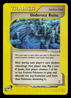 Pokemon Card - Undersea Ruins Aquapolis 138/147 Uncommon - Image 3