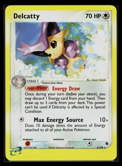 Pokemon Card - Delcatty Ruby and Sapphire 5/109 Reverse HOLO Rare - Image 1