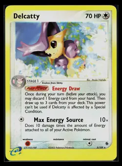 Pokemon Card - Delcatty Ruby and Sapphire 5/109 Reverse HOLO Rare - Image 3