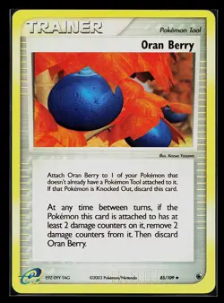 Pokemon Card - Oran Berry Ruby and Sapphire 85/109 Reverse HOLO - Image 1