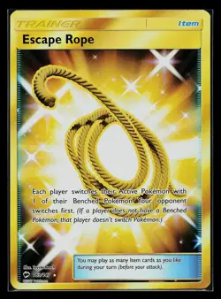 Pokemon Card - Escape Rope SM Burning Shadows 163/147 Secret Rare - Image 1