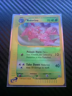Pokemon TCG Card - Nidorino 55/147 Aquapolis Reverse Holo Uncommon - NM - Image 1