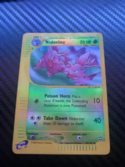 Pokemon TCG Card - Nidorino 55/147 Aquapolis Reverse Holo Uncommon - NM - Image 2