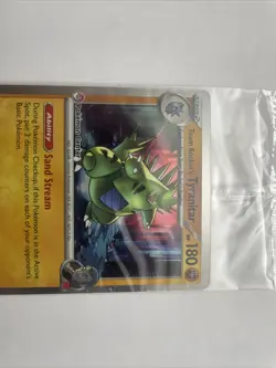 Team Rocket's Tyranitar 096/182 Sealed Promo Card  | Pokemon Center Stamp - Image 7