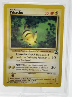 PSA 10 GEM MINT Pikachu Black Star Promo 2000 #27 Pokemon Card - Image 6