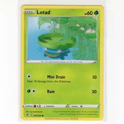 Pokémon TCG Lotad 007/192 Swsh02: Rebel Clash Regular Common Card EN-NM 2020 - Image 1