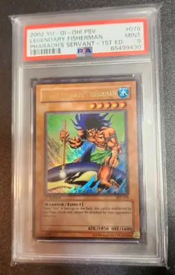 2002 Yugioh PSV Legendary Fisherman #076 1st Edition Pharaohs Servant PSA 9 Mint - Image 1