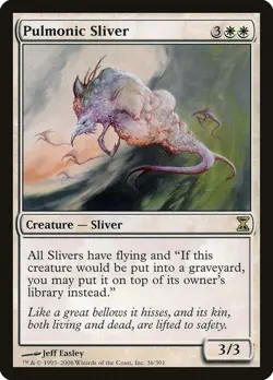 Pulmonic Sliver Time Spiral HEAVILY PLD White Rare MAGIC GATHERING CARD ABUGames - Image 1