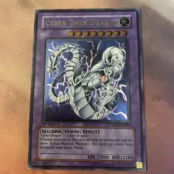 Yugioh! Cyber Twin Dragon CRV-EN035 Ultimate Rare 1st Edition NM - Image 1