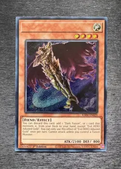 YuGiOh! Evil HERO Adusted Gold RA04 - Error Misprint No Name No Imprint 1st Ed - Image 2