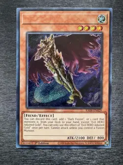YuGiOh! Evil HERO Adusted Gold RA04 - Error Misprint No Name No Imprint 1st Ed - Image 3