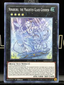 Yugioh Ninaruru, the Magistus Glass Goddess GEIM-EN007 1st Edition Rare NM/HOLO - Image 10