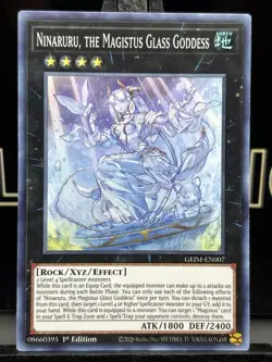 Yugioh Ninaruru, the Magistus Glass Goddess GEIM-EN007 1st Edition Rare NM/HOLO - Image 3