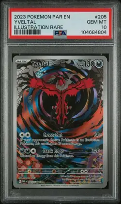 Yveltal 2023 Paradox Rift S&V Illustration Rare 205/182 Pokemon Card PSA 10 - Image 1