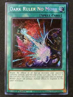 Yu-Gi-Oh TCG #RA01-EN060 Dark Ruler No More 1st Edition Secret Rare NM - Image 1