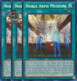 Yugioh! 3x Noble Arms Museum MP24-EN102 Prismatic Secret Rare 1st Ed NM - Image 2