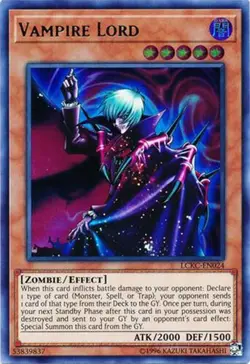 Yu-Gi-Oh Card - LCKC-EN024 - VAMPIRE LORD (ultra rare holo) - NM - Image 1