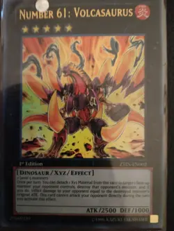 *** NUMBER 61: VOLCASAURUS *** ENGLISH ULTRA RARE MINT/NM ZTIN-EN002 YUGIOH! - Image 2