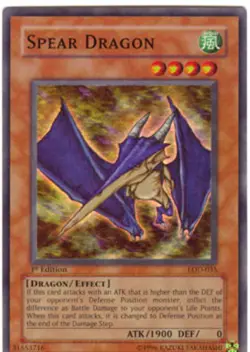 Moderately Played Spear Dragon - LOD-035 - Super Rare - 1st Edition - YuGiOh - Image 1
