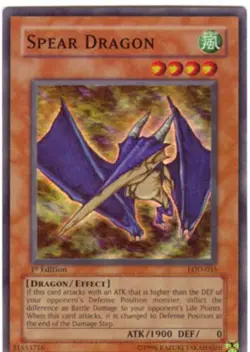 Moderately Played Spear Dragon - LOD-035 - Super Rare - 1st Edition - YuGiOh - Image 2
