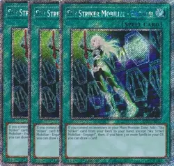 3x Yu-Gi-Oh! Sky Striker Mobilize - Engage! RA03-EN269 Platinum Secret Playset - Image 1