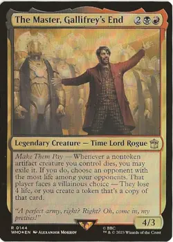 The Master Gallifrey's End 0144 Rare MTG Universes Beyond: Doctor Who NM/M - Image 1